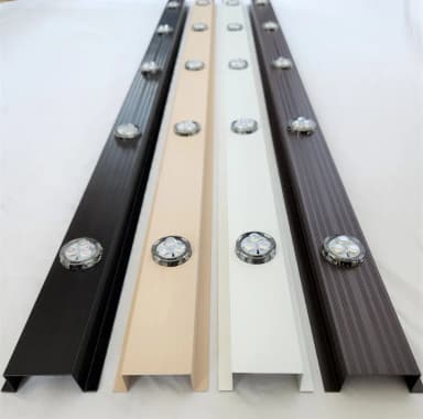 Aluminum tracks side by side