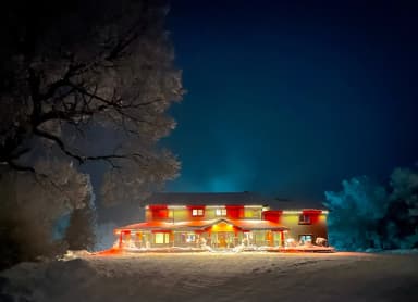 250 ft permanent lighting kit installed on a home